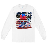 White bull skull america Long Sleeve Tee - JahusDesignShop