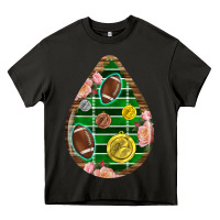 Asphalt american football and western roses teardrop Heavy Core Tee - BundleAndBundleShop