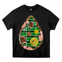 Black american football and western roses teardrop Heavy Core Tee - BundleAndBundleShop