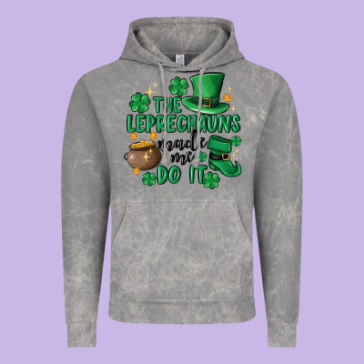 The Leprechauns Made Me Do It Vintage Hoodie Designed By Maliassmallbusiness