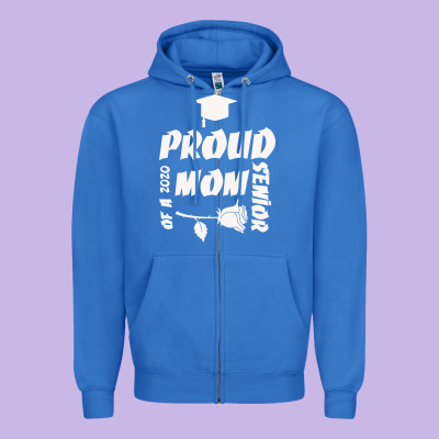Proud Mom Of A 2020 Senior Zipper Hoodie Designed By Bettercallsaul