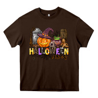 Chocolate Brown halloween vibes Heavy Core Tee - AdoDesignShop