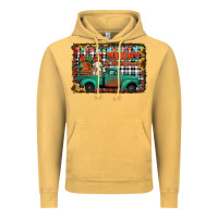 Vintage Mustard merry christmas farm truck Vintage Hoodie - Jasminsmagicworld