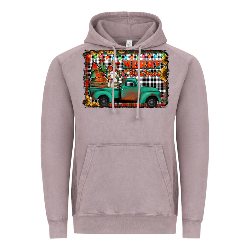 Merry Christmas Farm Truck Vintage Hoodie by Jasminsmagicworld | Teevron