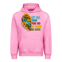 Fuchsia Pink let all that you do be done in love Urban Hoodie - BundleAndBundleShop