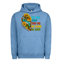 Pigment Pebble Blue let all that you do be done in love Urban Hoodie - BundleAndBundleShop