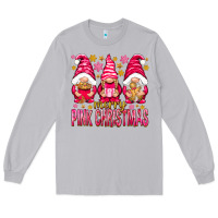 Moon Dust Merry pink Christmas gnomes Long Sleeve Tee - NancyCooperArtShop