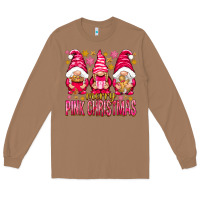 Toasted Coconut Merry pink Christmas gnomes Long Sleeve Tee - NancyCooperArtShop