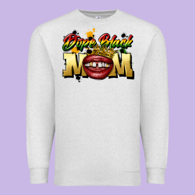 Black Mom Premium Sweatshirt Designed By Cowgirlartshop