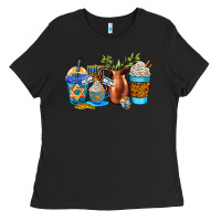 Black hannukah coffee cups Ladies Tee - AdoDesignShop