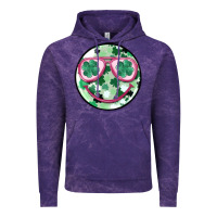 Cloud Purple st patrick's smiley Vintage Hoodie - MaliasSmallBusiness