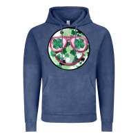 Vintage Denim st patrick's smiley Vintage Hoodie - MaliasSmallBusiness