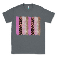 Charcoal Heather pink glitter leopard brushstroke background Classic Tee - RanaPortraitStore