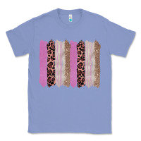 Colony Blue pink glitter leopard brushstroke background Classic Tee - RanaPortraitStore