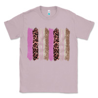 Lilac pink glitter leopard brushstroke background Classic Tee - RanaPortraitStore
