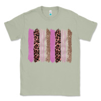 Matcha pink glitter leopard brushstroke background Classic Tee - RanaPortraitStore