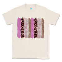 Natural pink glitter leopard brushstroke background Classic Tee - RanaPortraitStore