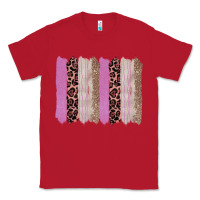 Red pink glitter leopard brushstroke background Classic Tee - RanaPortraitStore