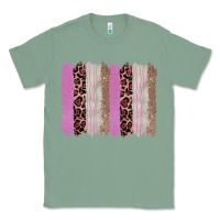 Sage pink glitter leopard brushstroke background Classic Tee - RanaPortraitStore