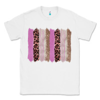 White pink glitter leopard brushstroke background Classic Tee - RanaPortraitStore