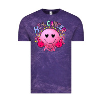 Cloud Purple hey cancer Vintage Tee - JahusDesignShop