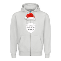 Dove Grey Believe In The Beard Zipper Hoodie - Bettercallsaul