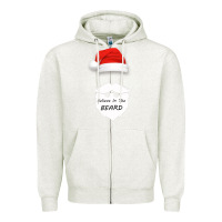 Oatmeal Heather Believe In The Beard Zipper Hoodie - Bettercallsaul