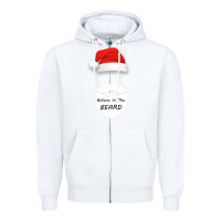 White Believe In The Beard Zipper Hoodie - Bettercallsaul
