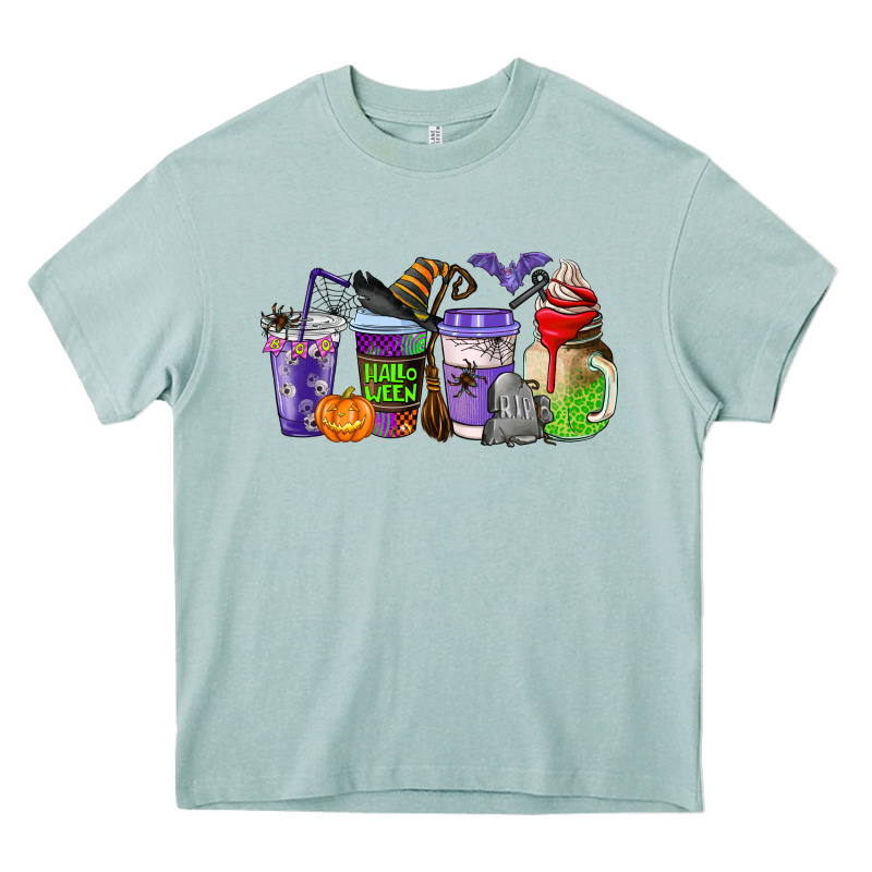 Halloween Coffee Cups Heavy Core Tee by AdoDesignShop | Teevron