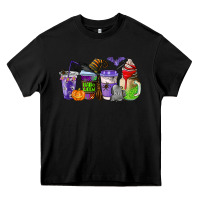 Black halloween coffee cups Heavy Core Tee - AdoDesignShop