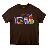 Chocolate Brown halloween coffee cups Heavy Core Tee - AdoDesignShop