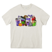 Cream halloween coffee cups Heavy Core Tee - AdoDesignShop