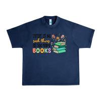 Navy there is no such thing as too many books Urban Heavy Tee - MaliasSmallBusiness
