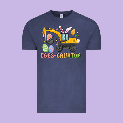 Eggs Cavator Easter Vintage Tee Designed By Maliassmallbusiness
