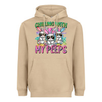 Mushroom chilling with my peeps easter bunnies cowgirl cowg Heavyweight Hoodie - CowGirlArtShop