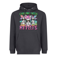 Smoke chilling with my peeps easter bunnies cowgirl cowg Heavyweight Hoodie - CowGirlArtShop