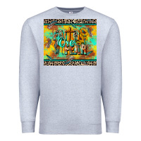 Heather Grey faith over fear Premium Sweatshirt - CowGirlArtShop