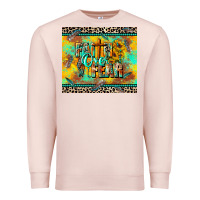 Pale Pink faith over fear Premium Sweatshirt - CowGirlArtShop