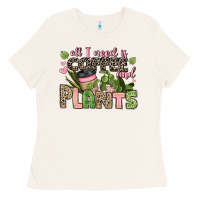 Bone all i need is coffee and plants Ladies Tee - JahusDesignShop