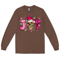 Chestnut Pink Christmas Joy skeleton Long Sleeve Tee - NancyCooperArtShop