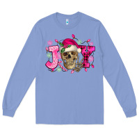 Colony Blue Pink Christmas Joy skeleton Long Sleeve Tee - NancyCooperArtShop