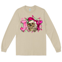 Mushroom Pink Christmas Joy skeleton Long Sleeve Tee - NancyCooperArtShop