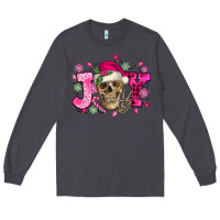 Smoke Pink Christmas Joy skeleton Long Sleeve Tee - NancyCooperArtShop