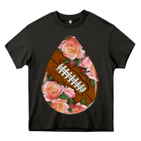 Asphalt american football and western roses teardrop Heavy Core Tee - BundleAndBundleShop