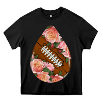 Black american football and western roses teardrop Heavy Core Tee - BundleAndBundleShop