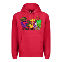 Cardinal cajun to the core mardi gras Premium Hoodie - CowGirlArtShop