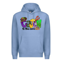 Colony Blue cajun to the core mardi gras Premium Hoodie - CowGirlArtShop