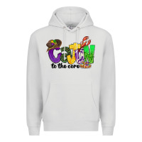 Dove Grey cajun to the core mardi gras Premium Hoodie - CowGirlArtShop