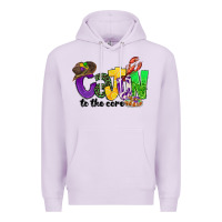 Lilac cajun to the core mardi gras Premium Hoodie - CowGirlArtShop