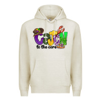 Oatmeal Heather cajun to the core mardi gras Premium Hoodie - CowGirlArtShop